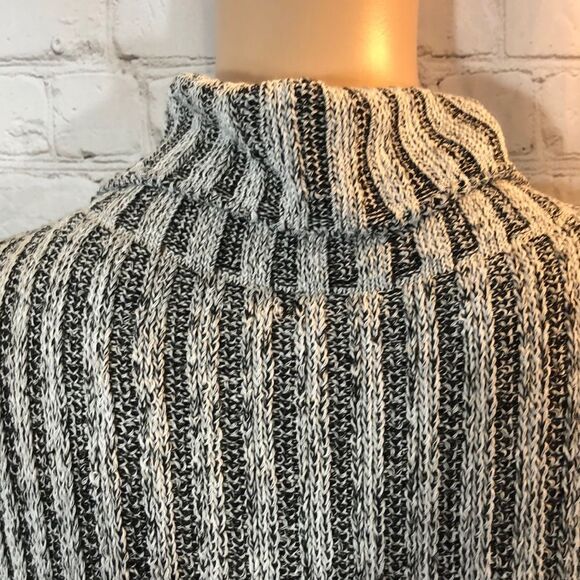 Gray Ribbed Turtleneck Knit Sleeveless Sweater Dress OSFM - Picture 11 of 14